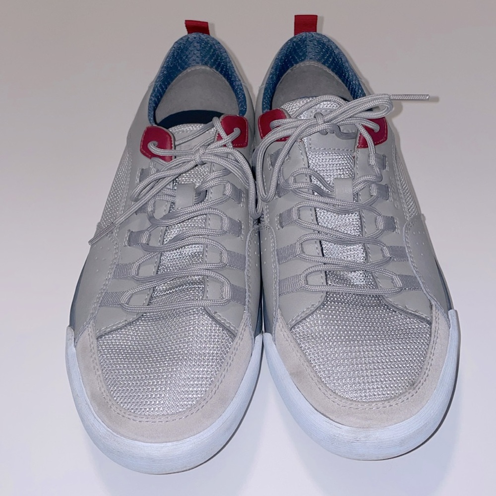 Geox Respira breathable Shoes Casual Lace Up Mens grey Size 7 Italian Leather